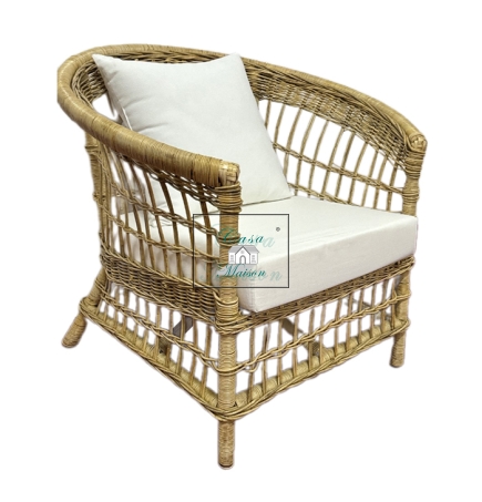 rattan chair with casa pillow