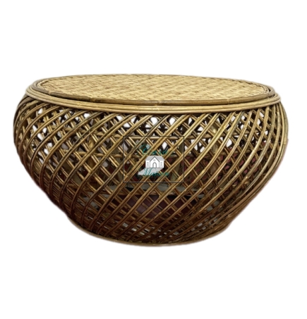 Round table top made of casa rattan