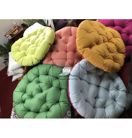 NỆM TRÒN NÚT XOÁY, BÔNG TỰ NHIÊN 100%, NỆM PAPASAN, NỆM GHẾ CAO CẤP
