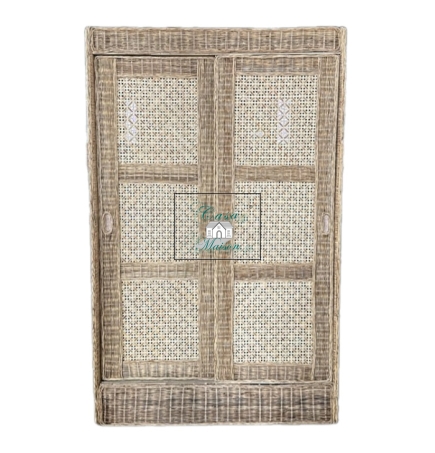 casa 2-door rattan cabinet