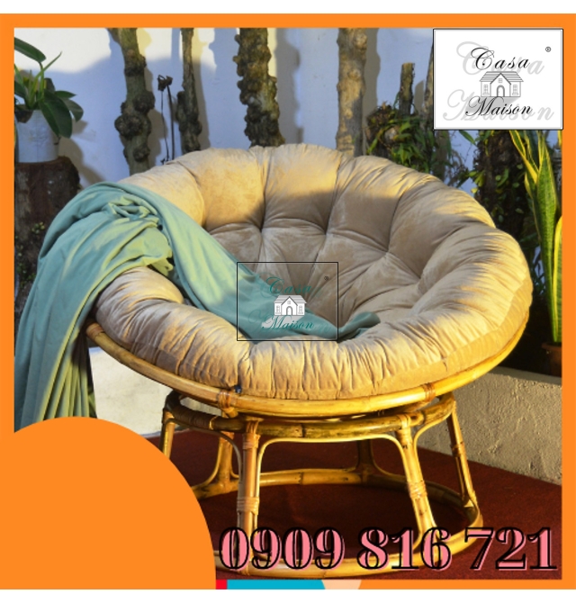 Ghế Lười Mây Cao Cấp Kèm Nệm Casa Maison VN
