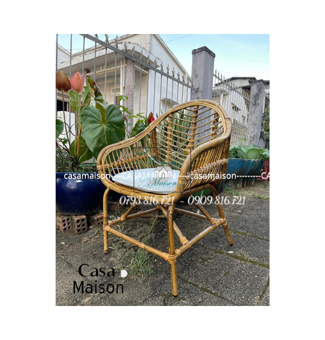 GHẾ ĐAN MÂY TỰ NHIÊN CAO CẤP - GHẾ THƯ GIÃN ĐỌC SÁCH CASA MAISON VN