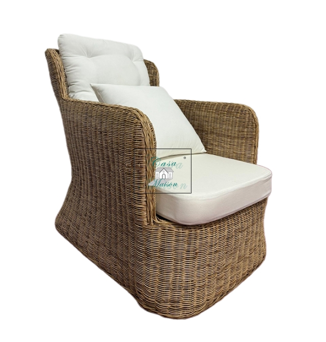 casa bamboo and rattan reclining chair