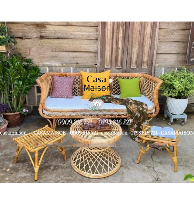 Ghế Sofa Mây Mang Phong Cách Venice Châu Âu Casa Maison VN