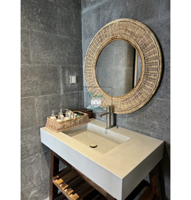 Rattan cleaning mirror