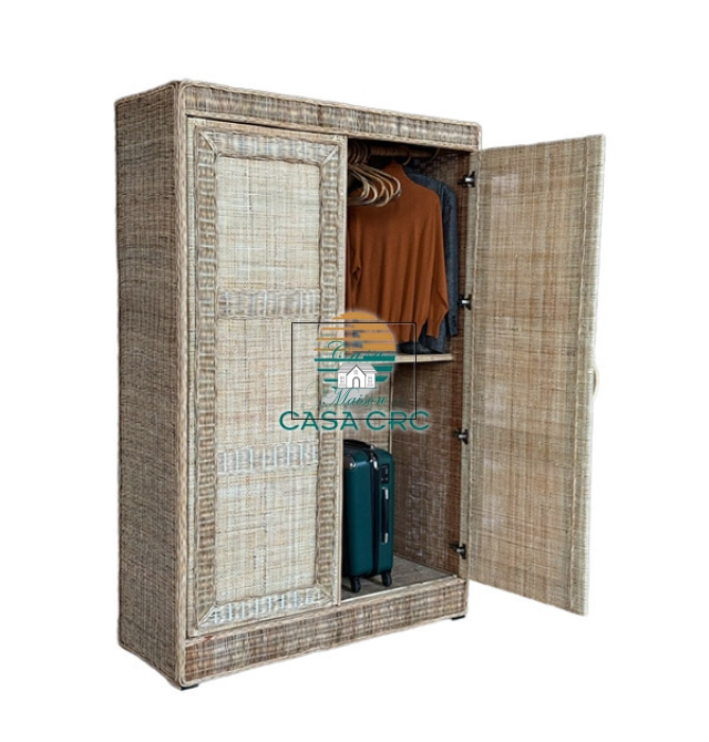 Rattan wardrobe for clothes