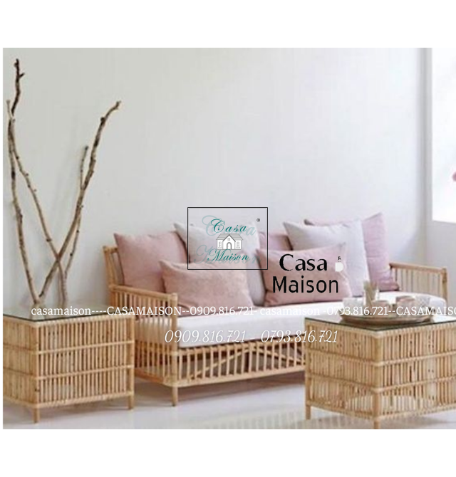 SET SOFA ĐAN SỌC QUÝ TỘC - SOFA PHÒNG KHÁCH CASA MAISON VN