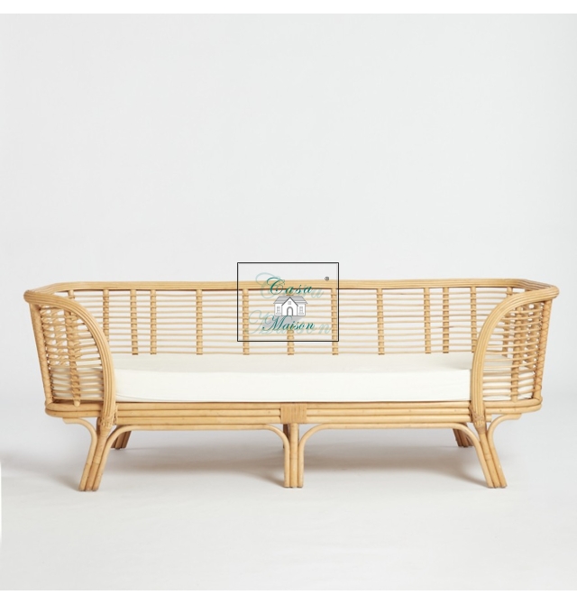 Sofa Mây Đan Ngang Tay Vòm Cách Tân Casa Maison VN