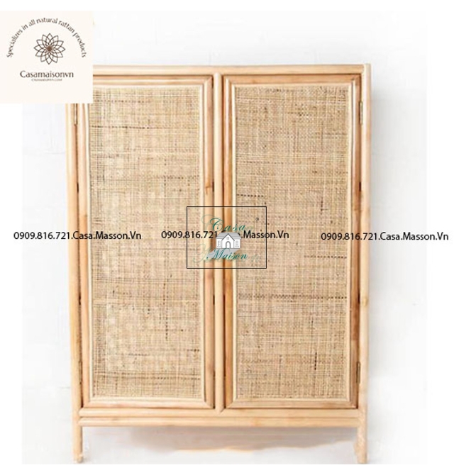 TỦ MÂY 2 CÁNH MÂY TỰ NHIÊN CASA MAISON VN